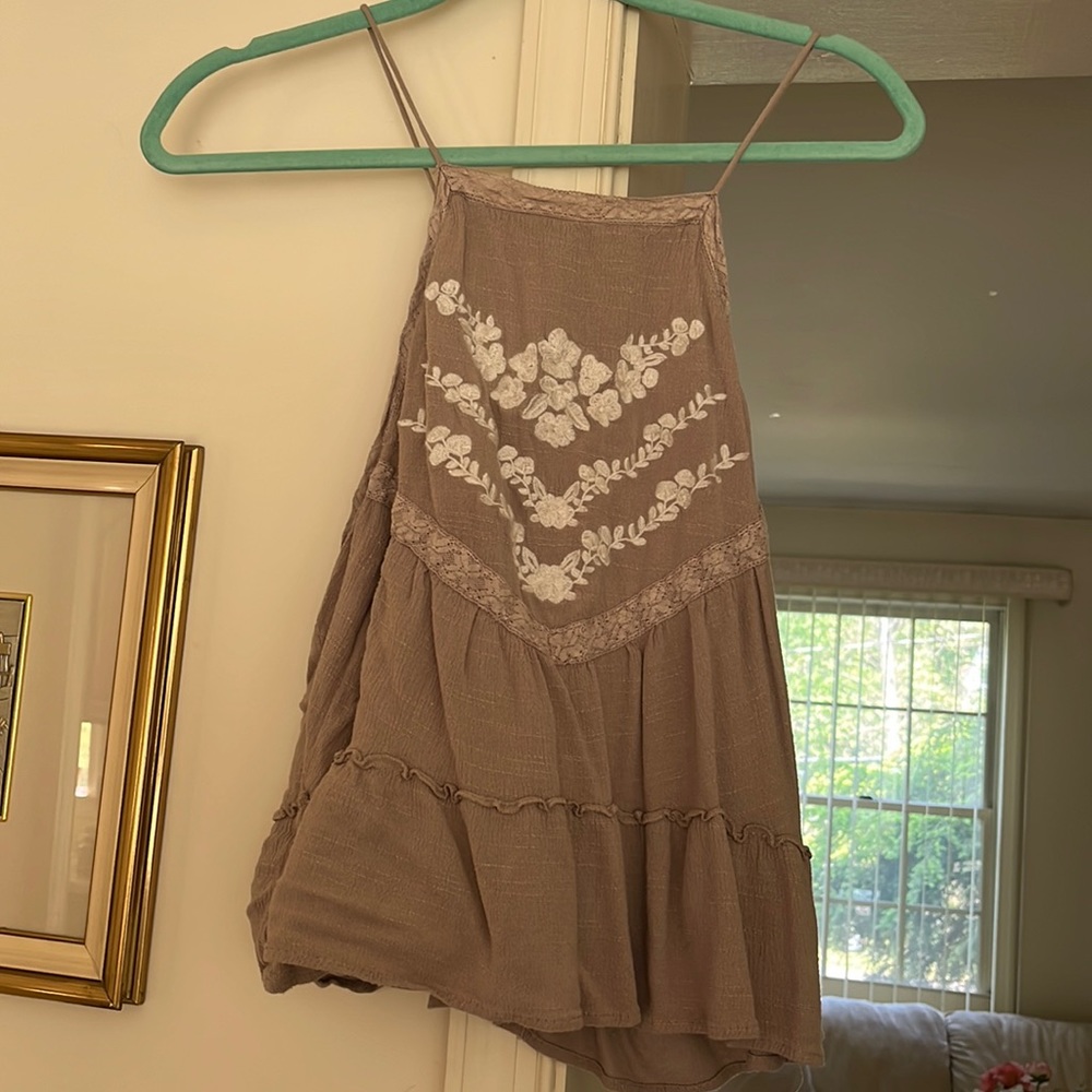 Boho tie strap top.